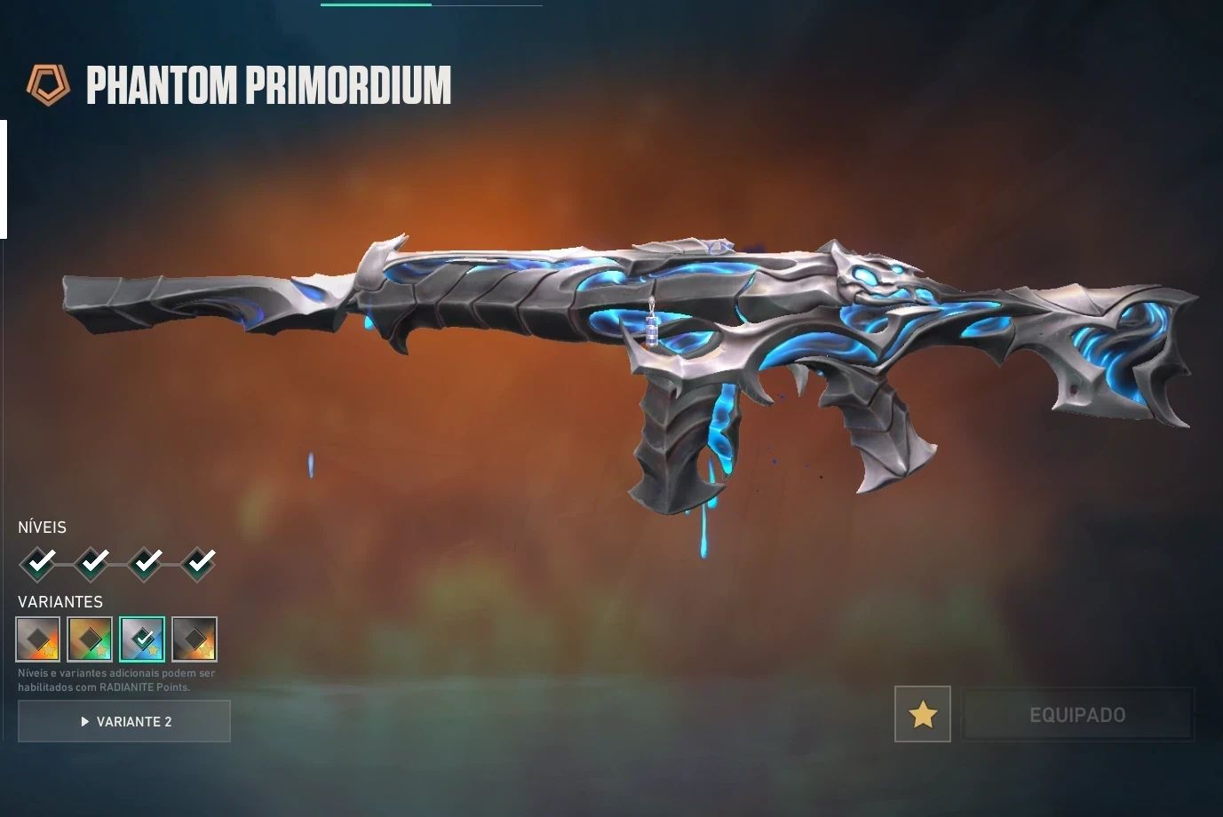 Conta de valorant com 4 skins de faca