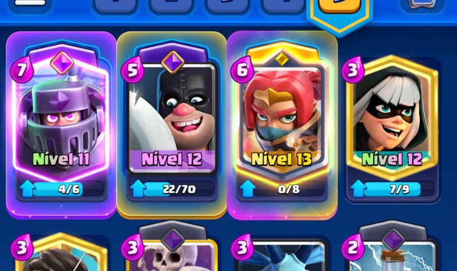 CONTA DE CLASH 9 ANOS | MEGA CAVALEIRO EVO | 7600+ TROFÉUS | 119/121 CARTAS