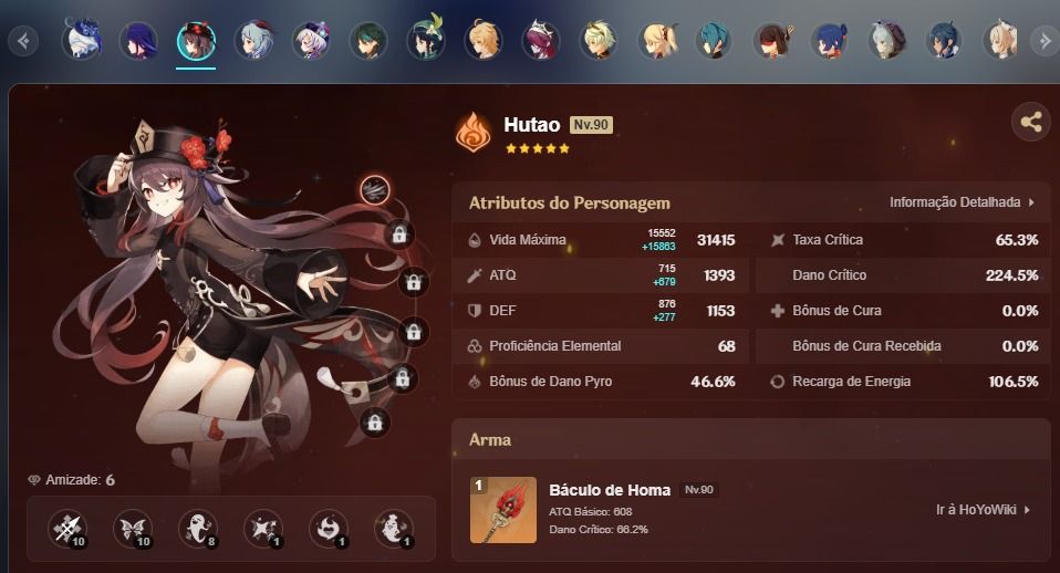 CONTA AR 58 | RAIDEN C2 | FURINA+JADE | HUTAO C1 +2xHOMA | 12 T5