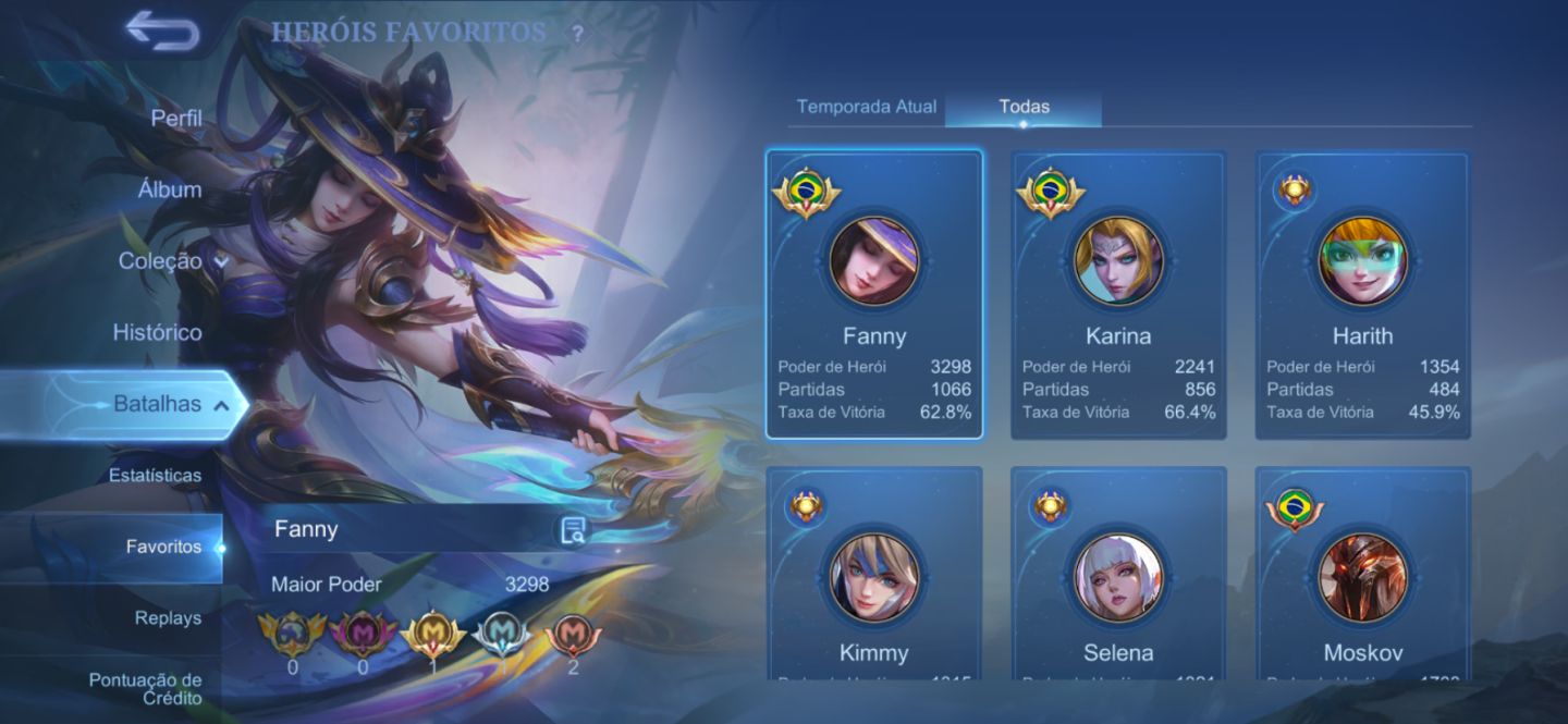 Mobile Legends conta main fanny