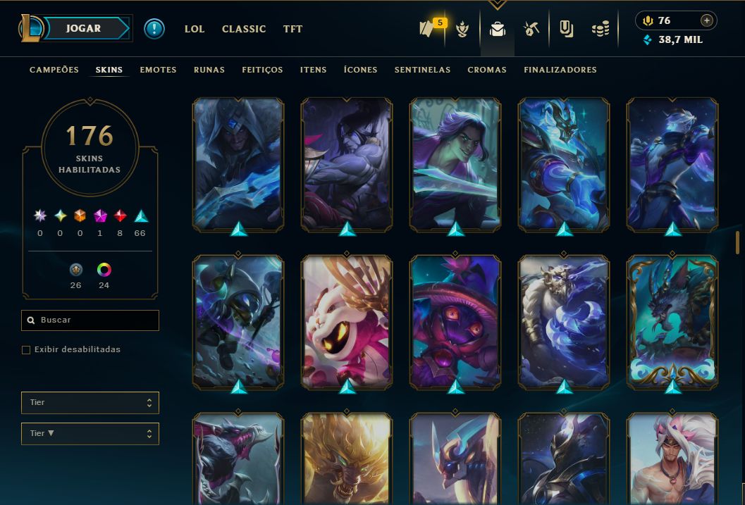 Gold 1 com 176 skins