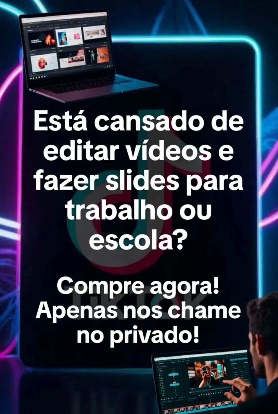 Slides escolar, PDF e edição de vídeos (NEON SLIDES)