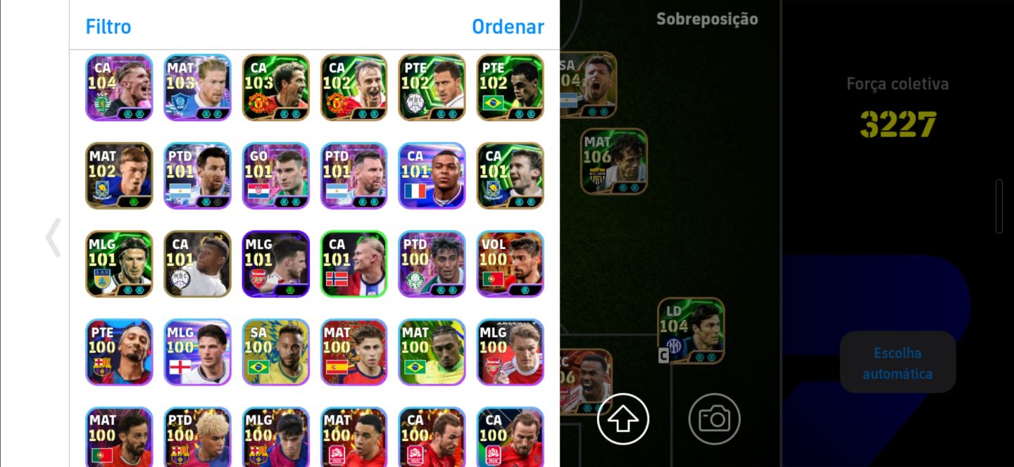 CONTA EFOOTBAL 3227!! ETOO 106 PLATINI 106 CANAVARRO 106 VOZINHA 104GYOKERES 104