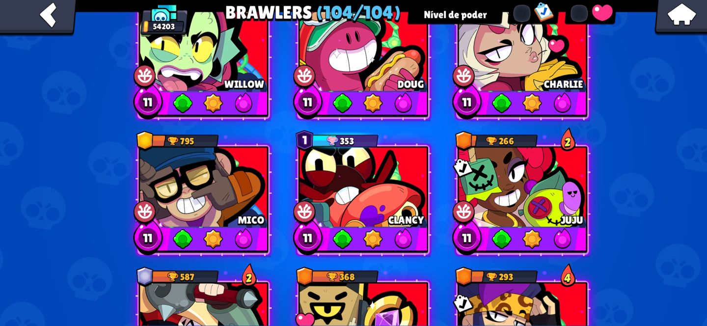 CONTA DE BRAWL STARS MUITO UPADA