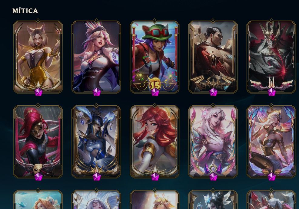 Conta LoL Nvl 706 | 494 Skins | 18 Míticas/Prestígio | 4 Ultimates Lux/Seraphine