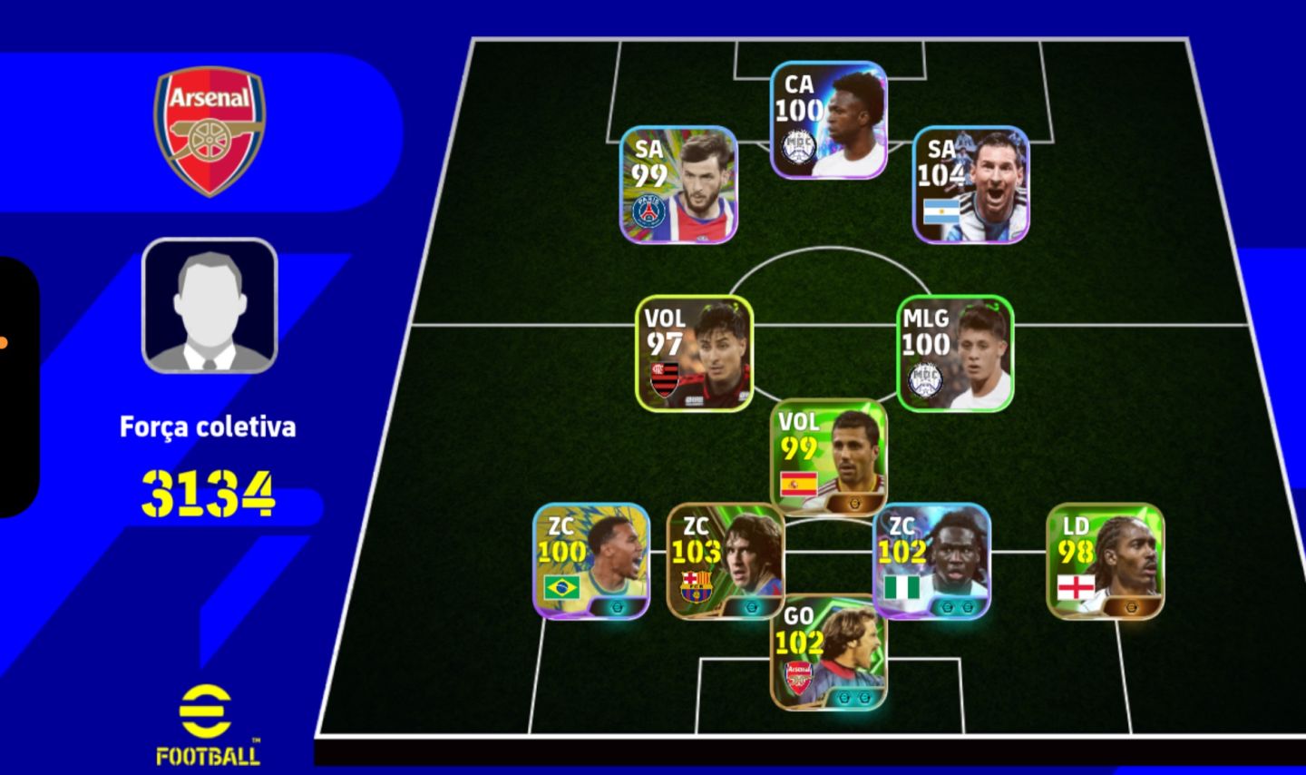 CONTA DE EFOOTBALL PARA INICIAR MUITO BEM!