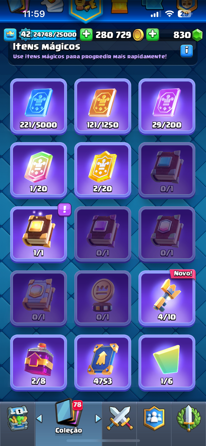 CONTA CLASH ROYALE | 7792 TROFÉUS | 278K DE GOLD | 830 GEMAS
