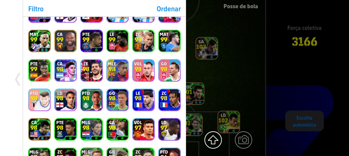 Conta de efootbal rara Messi 106 , Totti 103 entre outros