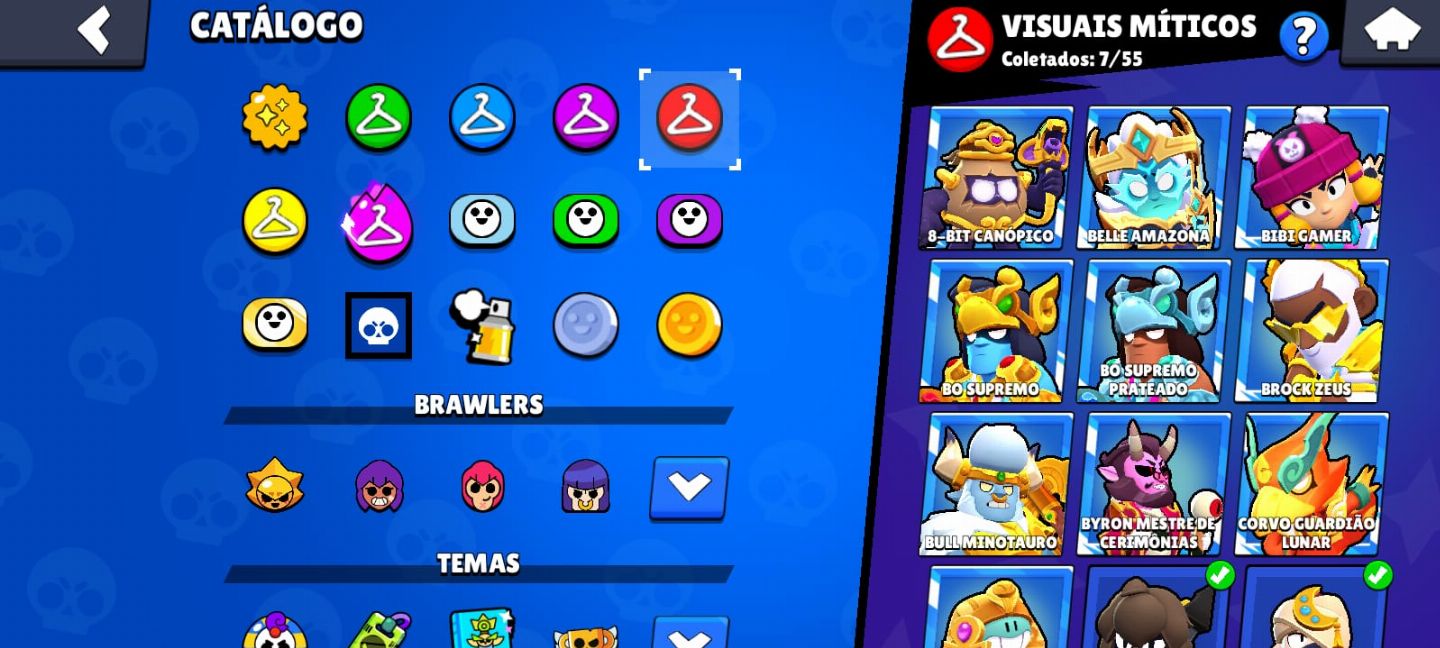 Conta de brawl stars criada em 2020 com 66k de Troféu e com todos os brawl.