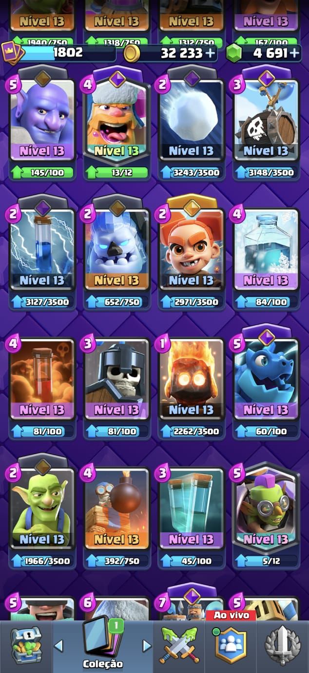 CONTA CLASH ROYALE META TOTAL UPADA