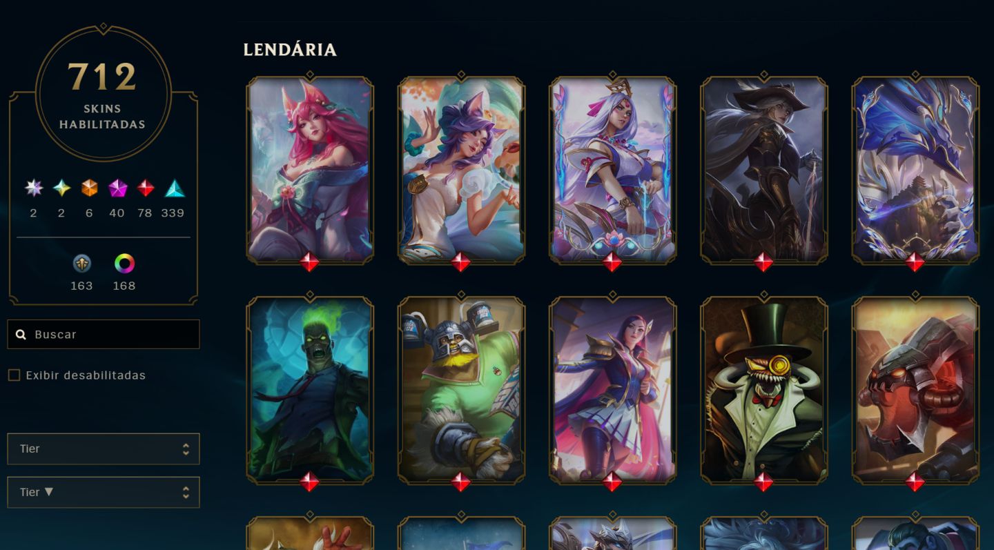 CONTA LOL | MUITAS SKINS + CAMPEÕES | PRONTA PARA JOGAR