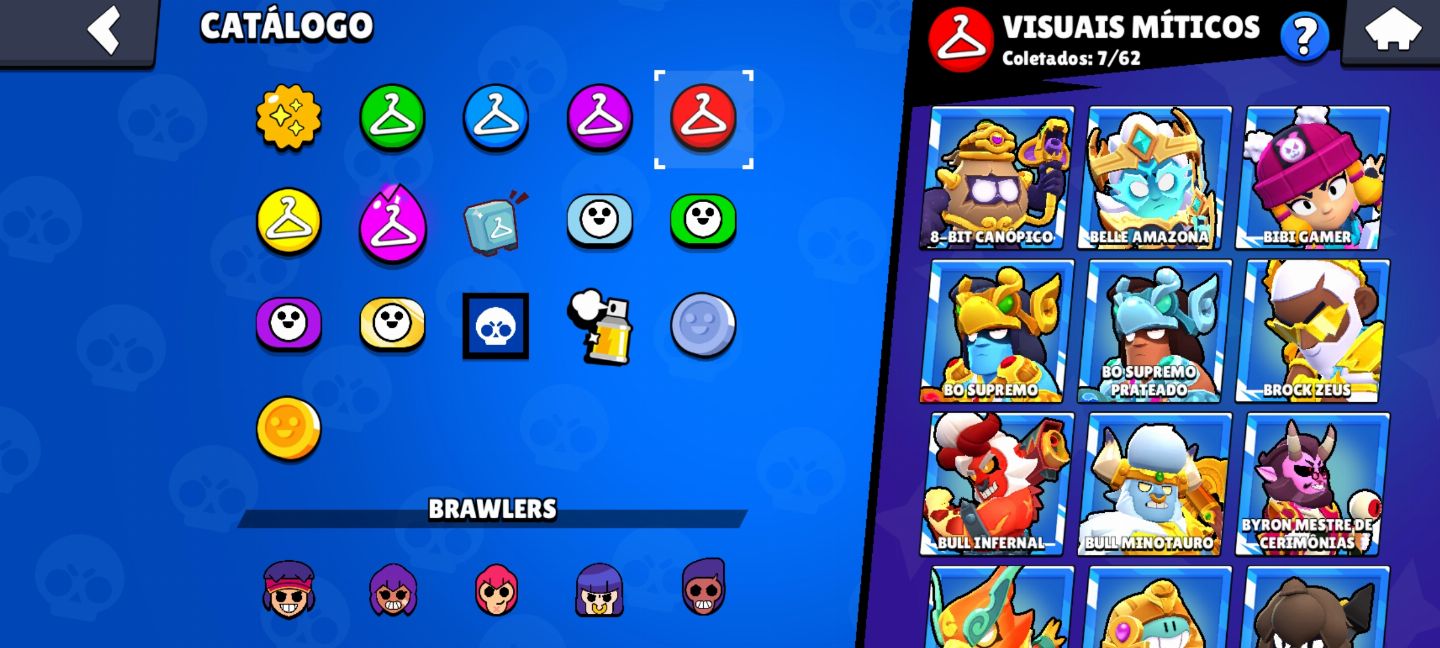 Conta de Brawl Stars com 53k de troféus e 99 Brawlers ( criada em 2021 )