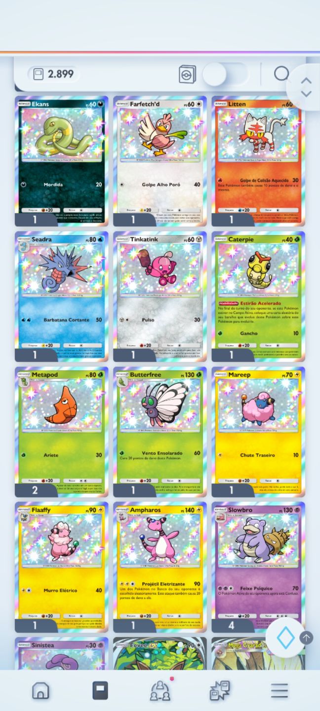 Conta Pokémon TCG Pocket - Deck principal Zoroak+Butterfree