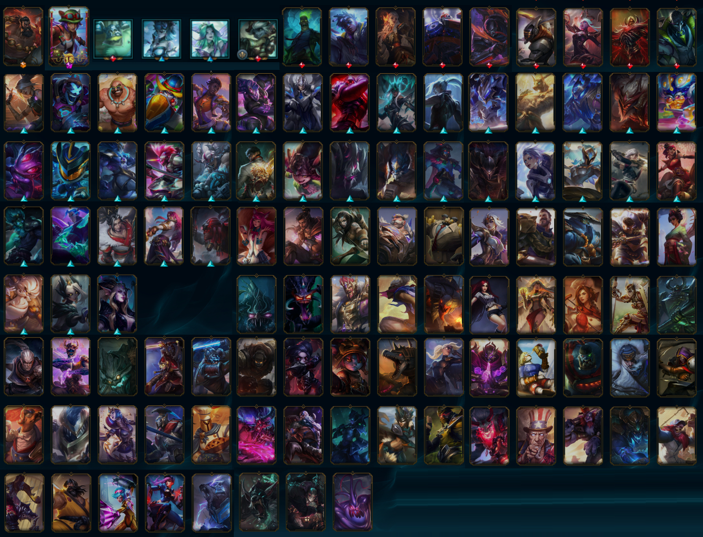 Platina Lv590 | 107 Skins | 141 Chromas |> Lista nas Imagens (Ultimate/Mítica)
