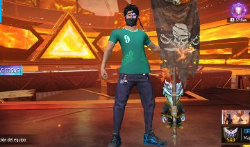 Conta de free fire gemada com bandeirão, troca Nick e diversas roupas