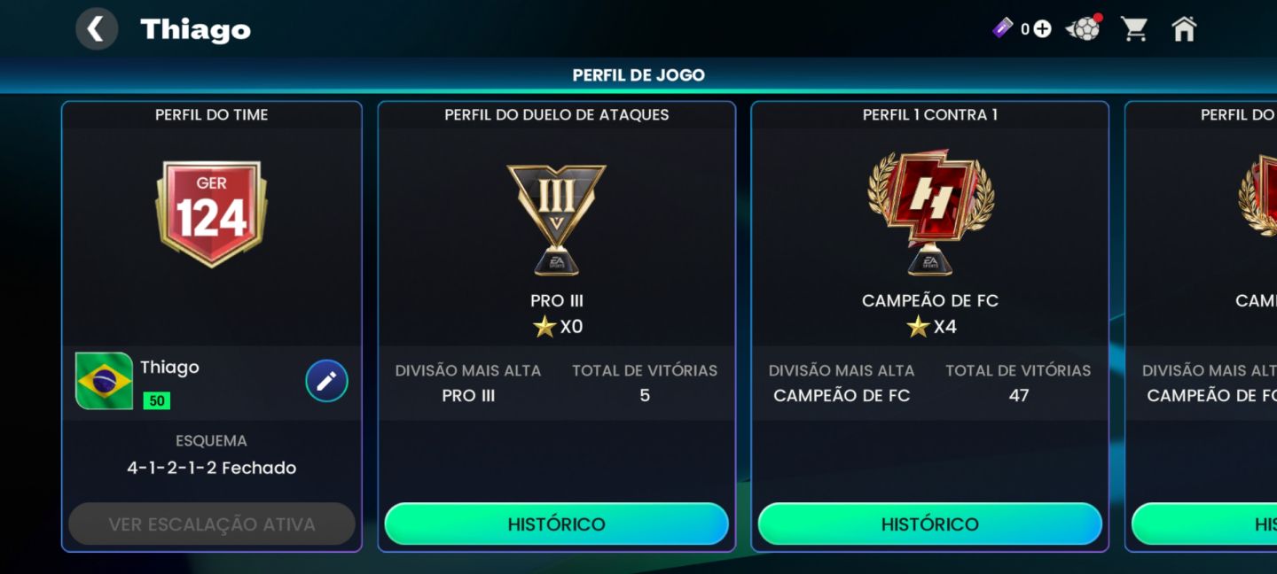 Conta fc mobile intermediária ger 124-125 para iniciantes
