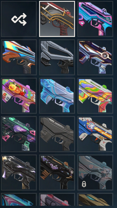 CONTA FULL SKINS - INVENTÁRIO VERMELHO/BRANCO/AZUL/ROXO - DIMA 3