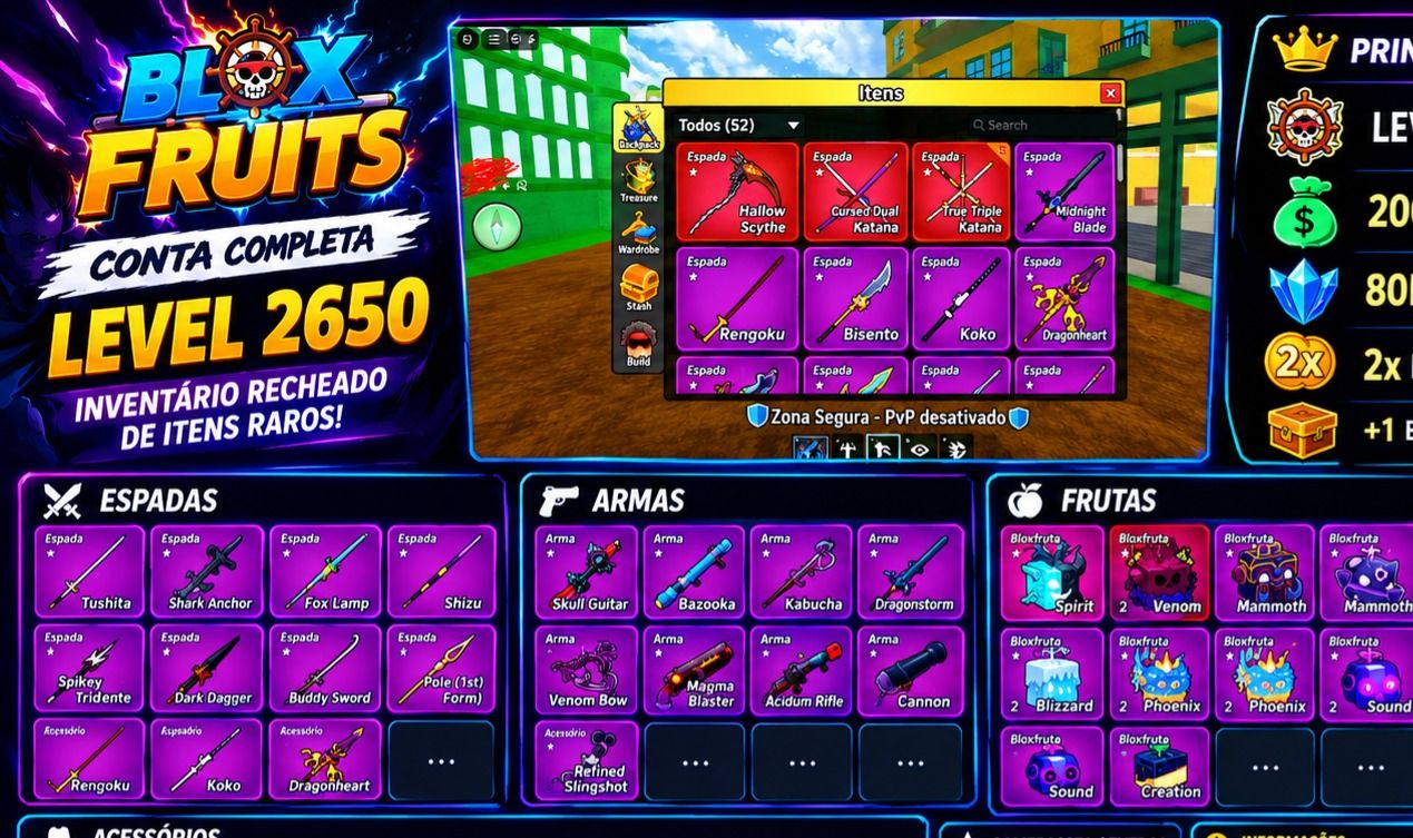 Blox Fruits Lv. 2650 | 200M Beli | 80K Frags | 2x Money | CDK + TTK