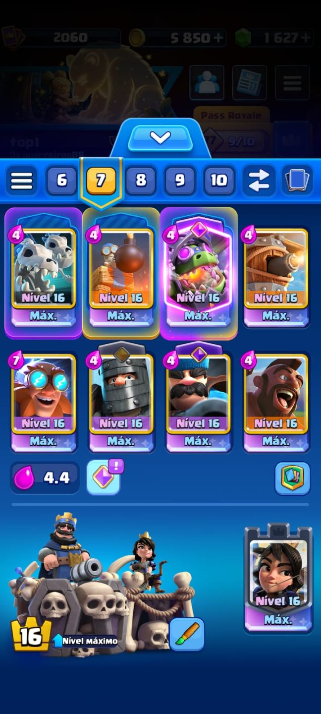 Conta de clash royale com todas cartas !