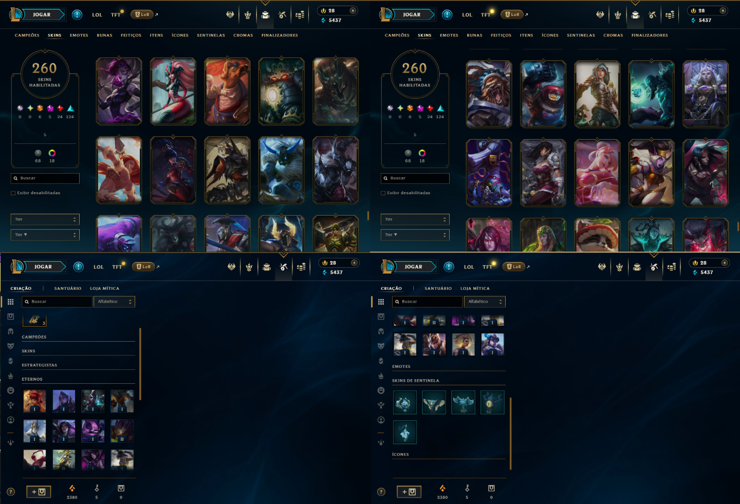 6 SKINS ULTIMATE | NIVEL 309 | GOLD III | 6 SKINS ULTIMATE | 260 SKINS NO TOTAL