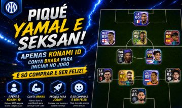 Conta iniciante pra começar bem no eFootball!! Piqué, Yamal, Seksan. Vem nela!!