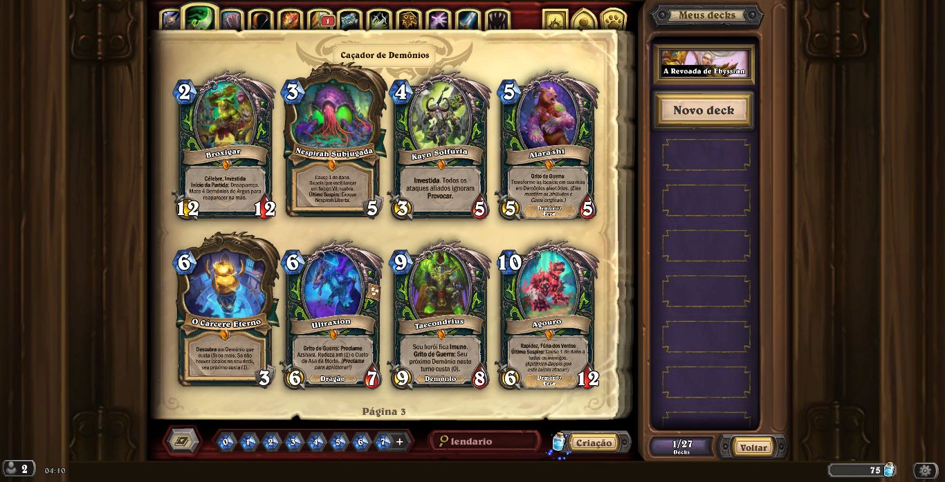 Conta Barata para sair rapido de Hearthstone