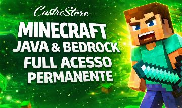 MINECRAFT FULL ACESSO JAVA + BEDROCK - CONTA PERMANENTE SUA!!!