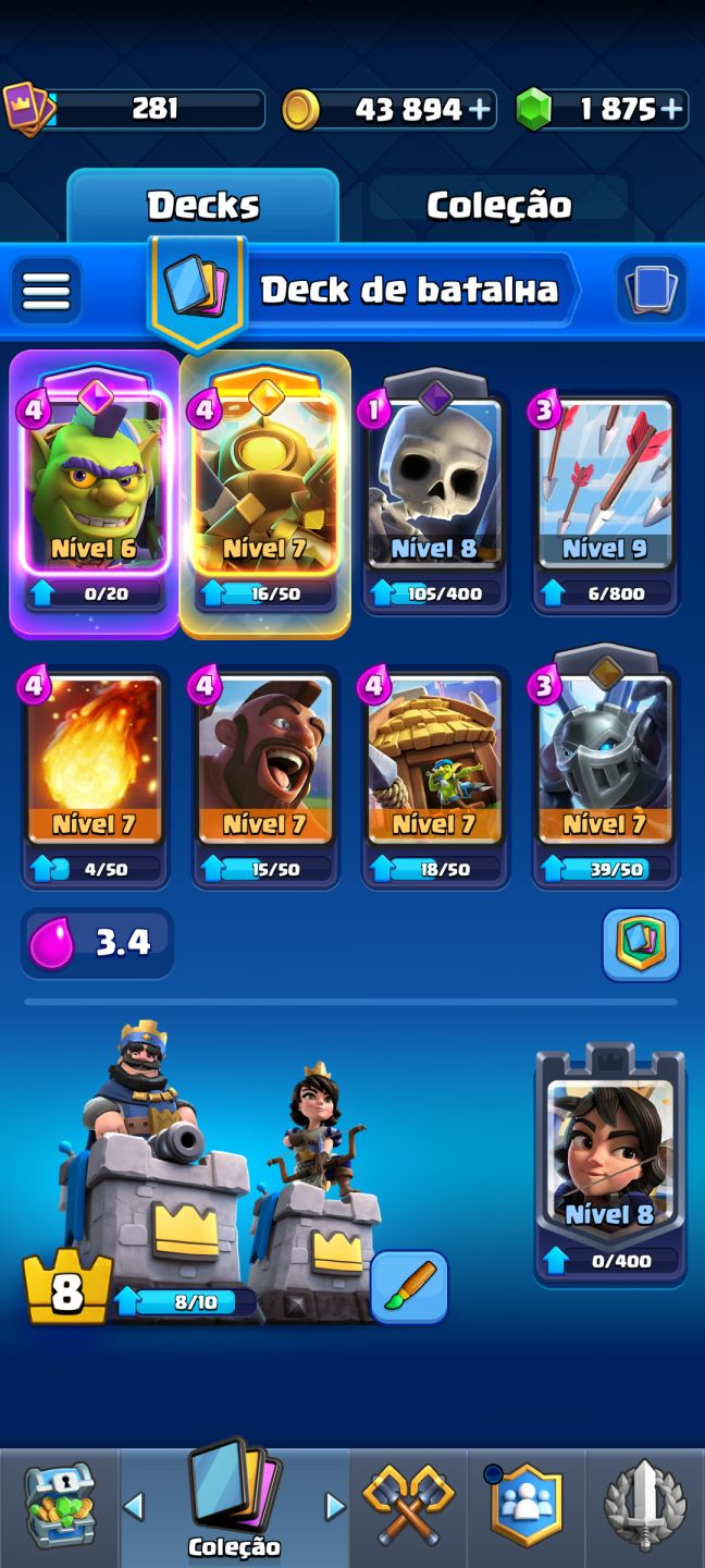Conta CLASH ROYALE arena 6 (iniciante)