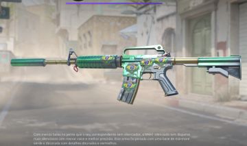 M4A1-S ELECTRUM COM 4 MIBR BERLIN 2019 (OPORTUNIDADE INVENTARIO VERDE)