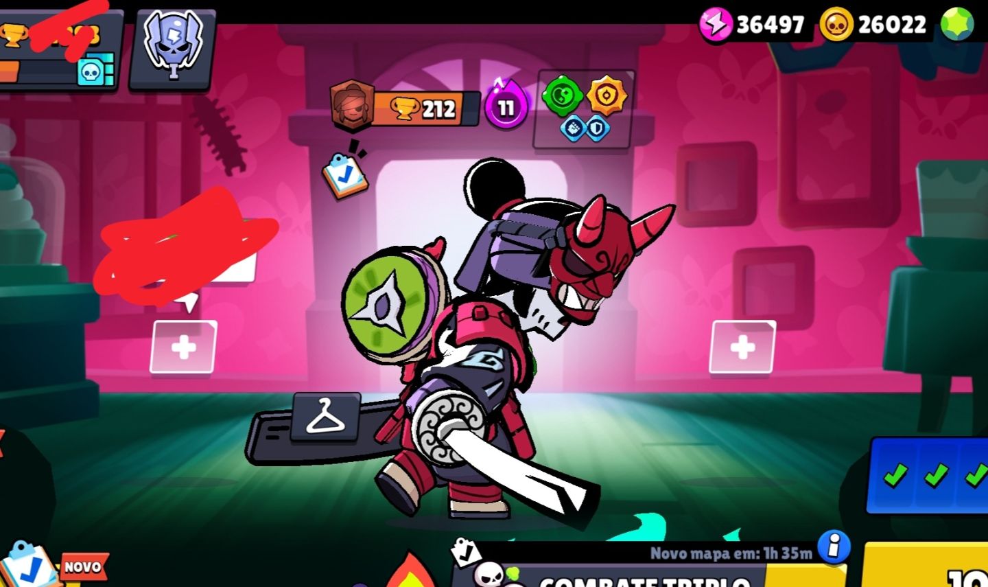 Conta Brawl star 250 + skins 34 k troféu