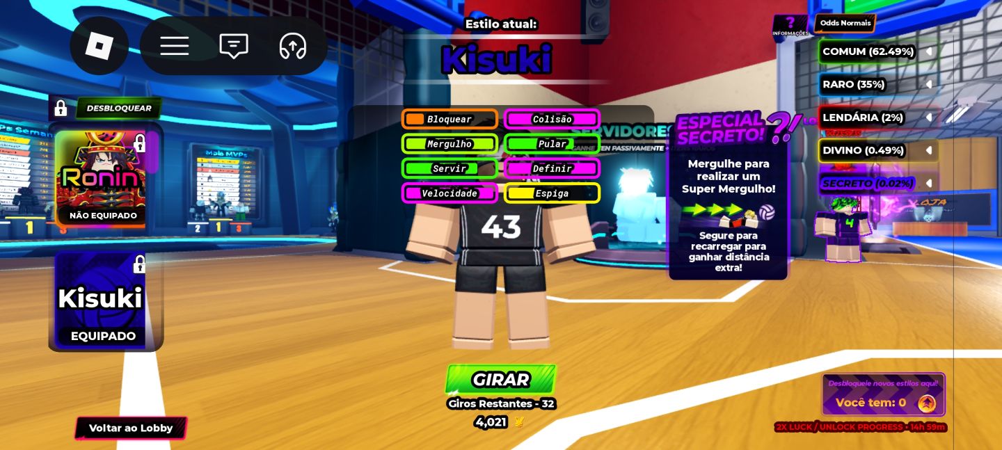 CONTA VOLLEYBALL LEGENDS PRONTA PRA JOGAR(promoção 20%off só por hoje)