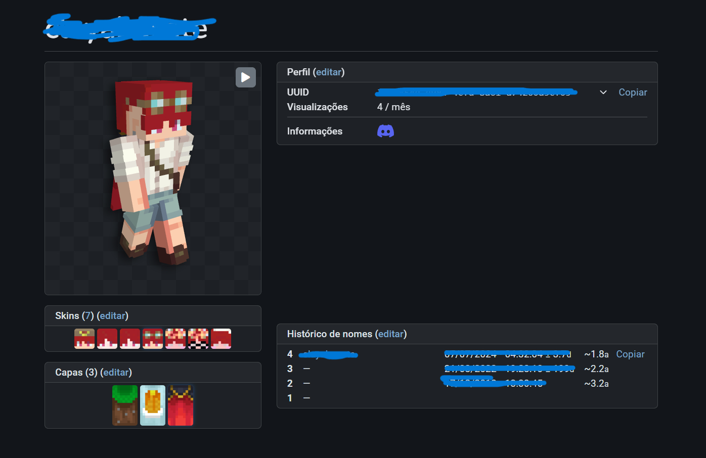 SUA SKIN PRÓPRIA DE MINECRAFT | MINECRAFT SKIN | ENTREGA RÁPIDA | PROFISSIONAL
