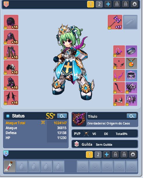 CONTA GRAND CHASE VEIGAS 2KK - ZERO 1KK700 - EREB 1KK300 - DIO 1KK - LUPUS 1KK..