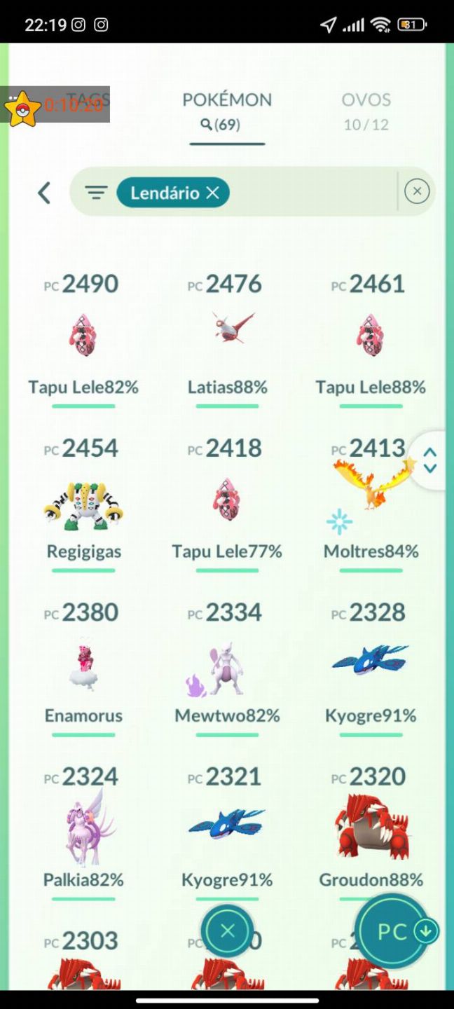 Pokémons a venda raros e lendários(pokémon GO)