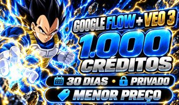 Veo 3.1 + Google Flow + 1000 Créditos para Criar Vídeos Ia + 30 Dias | Seu Gmail