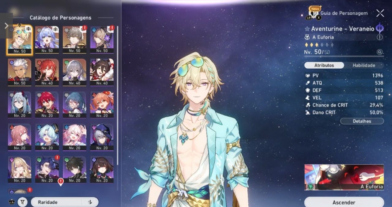 Conta genshin impact + HSR com Escoffier, Yumemizuki e Aventurine-Veraneio!!