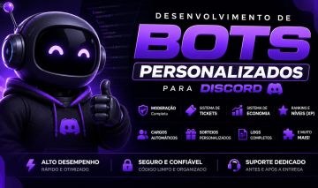 Criação de Bots Personalizados para Discord | Sistema Exclusivo