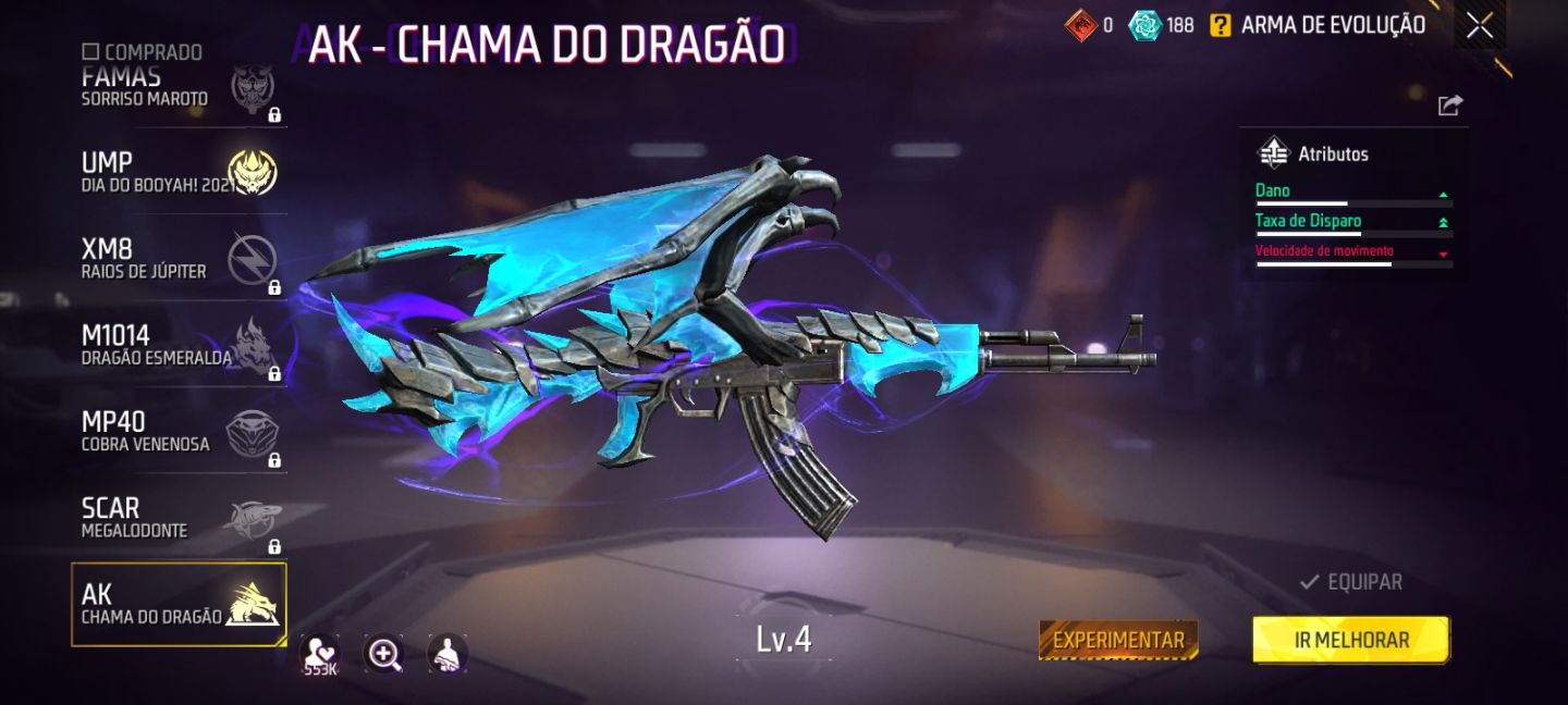 Conta de free FIRE gemada!