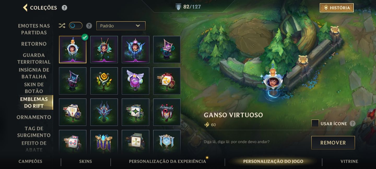 Conta main ADC com mais de 11k em skins
