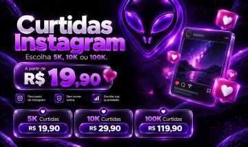 Curtidas Instagram Escolha 5K, 10K ou 100K