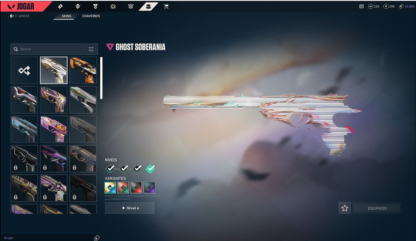 Conta valorant nivel 360 3x ascendente 3x facas 6x vandal 3x pesses 40k VP gasto