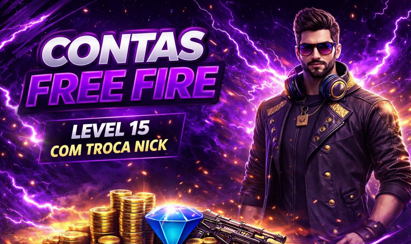 CONTAS LEVEL 20 PARA FREE FIRE BARATAS