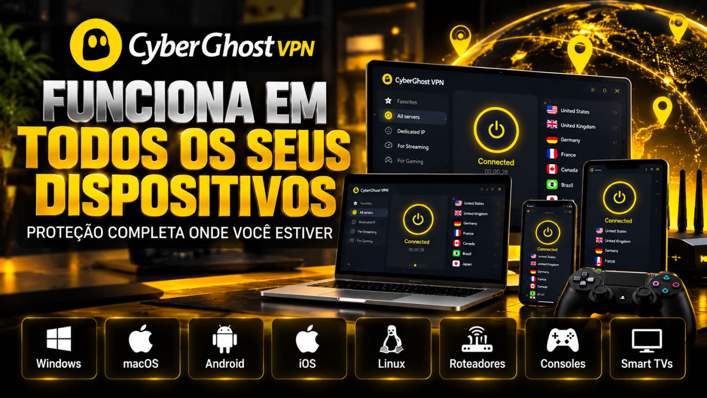 VPN CYBERGHOST PREMIUM | ACESSO MENSAL | ENTREGA RÁPIDA | MENOR PREÇO