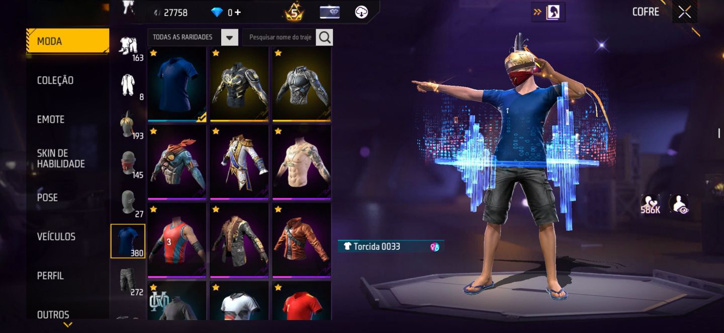 CONTA DE FREE FIRE [LV-65] COM RAGNAROK (M) E O PET PORING