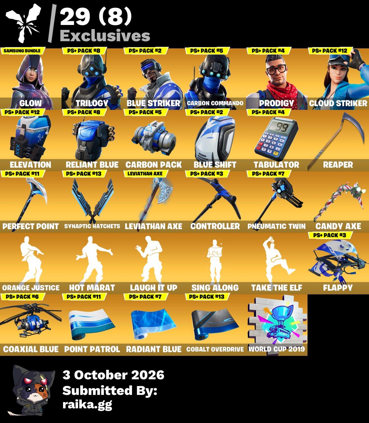 Conta Fortnite com 72 skins OG + Glow ( Aceito propostas )
