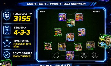 CONTA EFOOTBALL 2026 FORÇA 3155 | DIEGO FORLAN 104 | MESSI | MBAPPÉ 400 MOEDAS