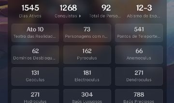 CONTA GENSHIN QUASE TODOS OS PERSONAGENS, ALGUNS BEM BUILDADOS.