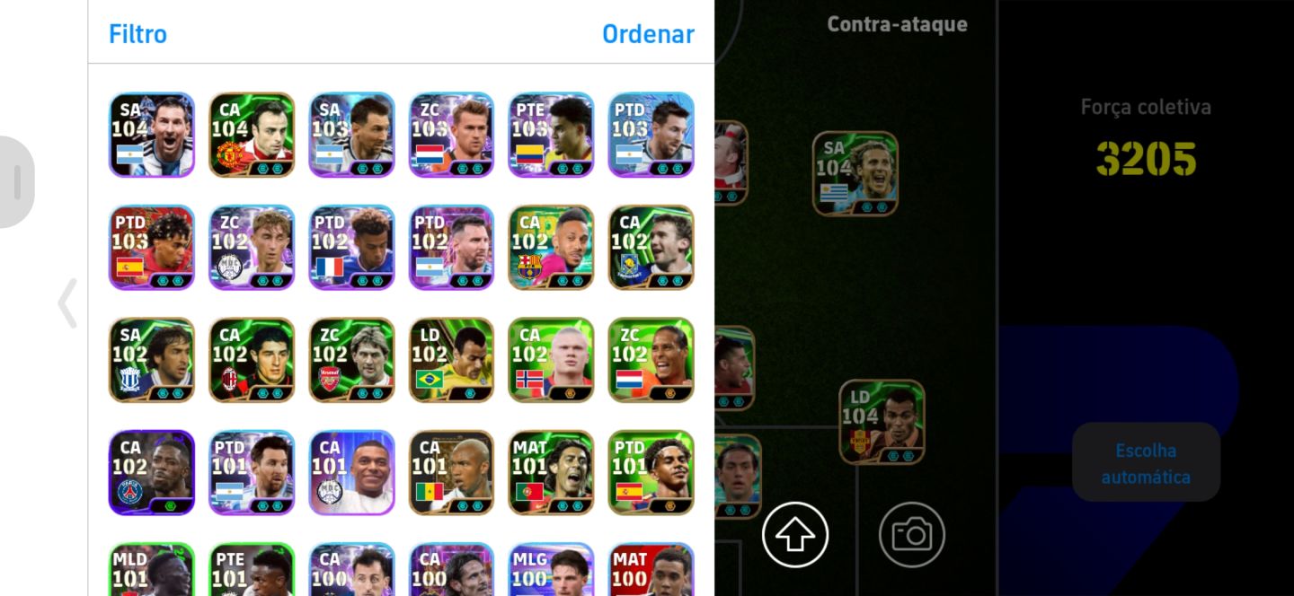 Conta efootball mobile com varios jogadores lendário,show time somente konami id