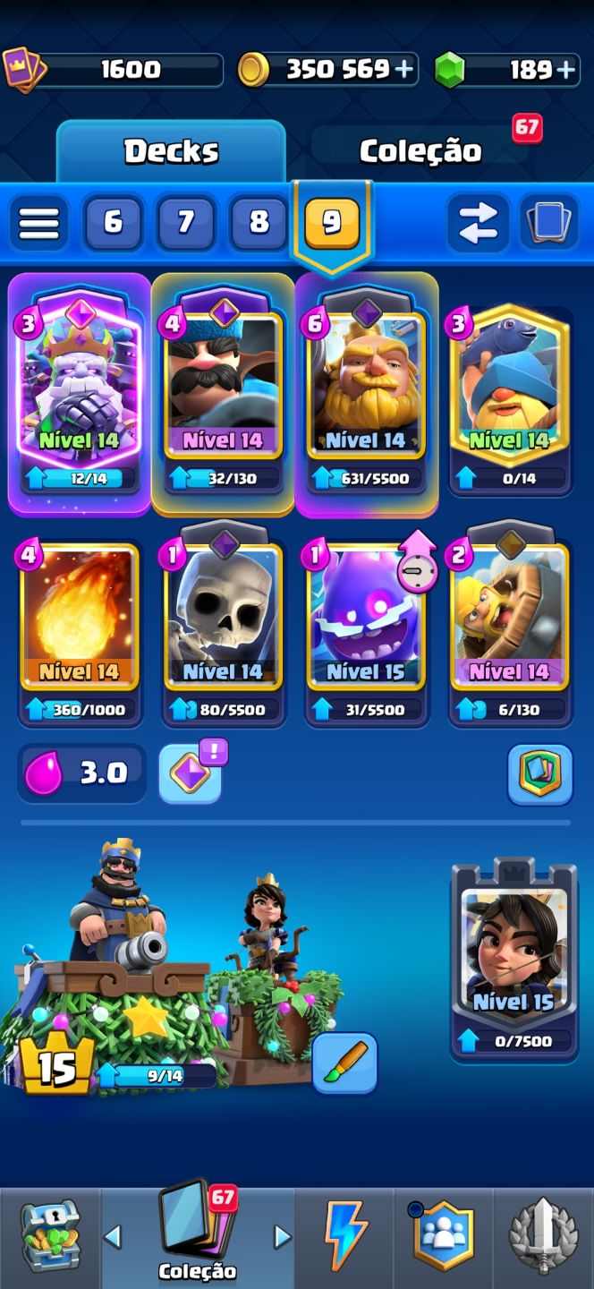 Conta de Clash Royale parada
