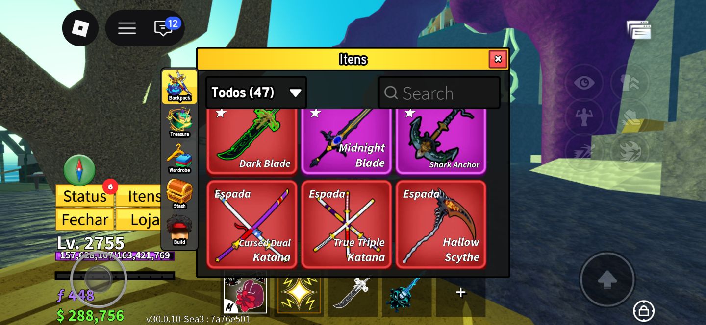 CONTA BLOX FRUIT | YORU, TTK, CDK, QUASE TODAS AS GAME PESS DO JOGO ( DISCRIÇÃO